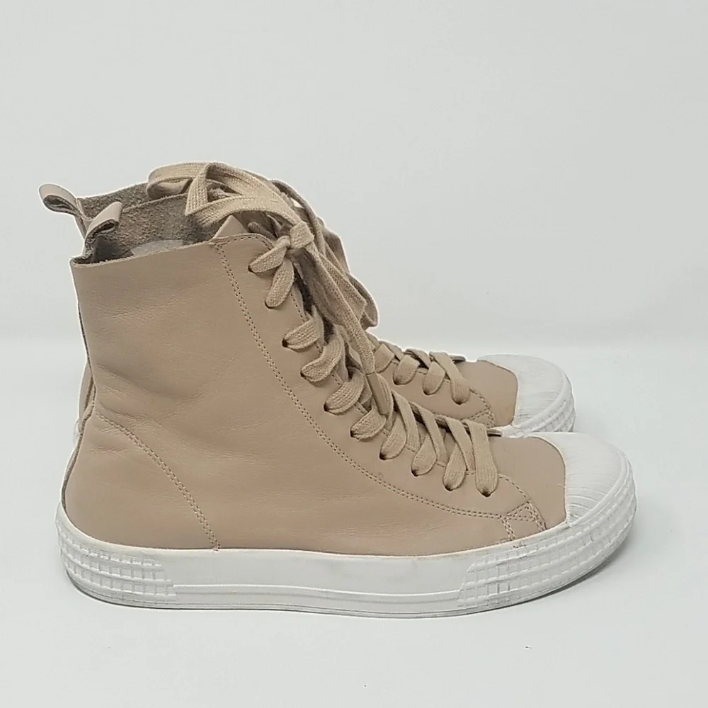 Topshop women 37 Titan high top nude sneaker‎